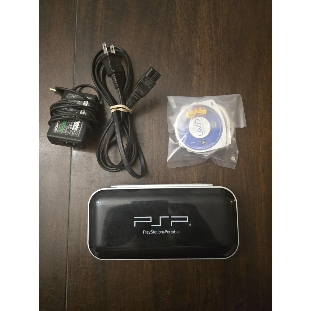 Sony PlayStation Portable PSP Lot Console Charger Games Bundle (Factory Reset)